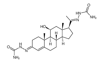 11β-Hydroxypregn-4-en-3,20-dion Bis-semicarbazon结构式