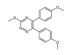 5,6-bis(4-methoxyphenyl)-3-methylsulfanyl-1,2,4-triazine结构式