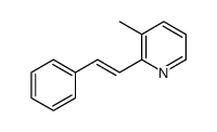 3-methyl-2-(2-phenylethenyl)pyridine结构式
