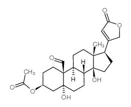 3-乙酰-毒毛旋花子甙元结构式
