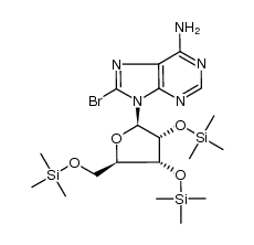 8-bromo-2',3',5'-(triOTMS)adenosine Structure