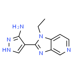 1H-Pyrazol-3-amine,4-(1-ethyl-1H-imidazo[4,5-c]pyridin-2-yl)-(9CI) Structure