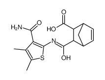 2-[(3-carbamoyl-4,5-dimethylthiophen-2-yl)carbamoyl]bicyclo[2.2.1]hept-5-ene-3-carboxylic acid Structure