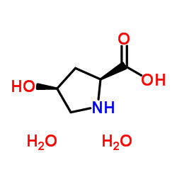 (2S,4S)-4-Hydroxypyrrolidine-2-carboxylic acid dihydrate structure