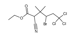 ethyl 4-bromo-2,-cyano-3,3-dimethyl-6,6,6-trichlorohexanoate Structure
