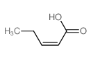 2-Pentenoic acid Structure