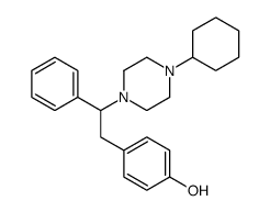 4-[2-(4-cyclohexylpiperazin-1-yl)-2-phenylethyl]phenol结构式