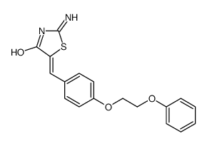 (5Z)-2-amino-5-[[4-(2-phenoxyethoxy)phenyl]methylidene]-1,3-thiazol-4-one结构式