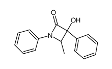 3-hydroxy-4-methyl-1,3-diphenyl-azetidin-2-one结构式