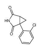 1-(o-chlorophenyl)-1,2-cyclopropanedicarboximide结构式