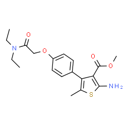 methyl 2-amino-4-{4-[(diethylcarbamoyl)methoxy]phenyl}-5-methylthiophene-3-carboxylate Structure