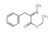 ethyl (2Z)-2-hydroxyimino-3-phenyl-propanoate结构式