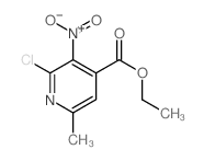 4-Pyridinecarboxylicacid, 2-chloro-6-methyl-3-nitro-, ethyl ester Structure