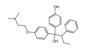 4-(1-(4-(2-(dimethylamino)ethoxy)phenyl)-1-hydroxy-2-phenylbutyl)phenol结构式