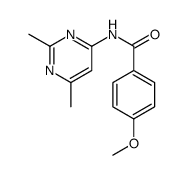 Benzamide, N-(2,6-dimethyl-4-pyrimidinyl)-4-methoxy- (9CI) Structure