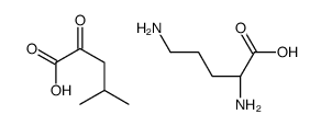(2S)-2,5-diaminopentanoic acid,4-methyl-2-oxopentanoic acid Structure