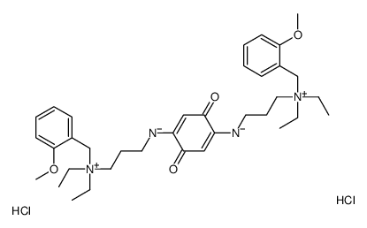 3-[[4-[3-[diethyl-[(2-methoxyphenyl)methyl]azaniumyl]propylamino]-3,6-dioxocyclohexa-1,4-dien-1-yl]amino]propyl-diethyl-[(2-methoxyphenyl)methyl]azanium,dichloride Structure
