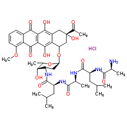 Ala-Leu-Ala-Leu Daunorubicin Hydrochloride structure