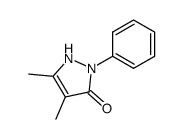 3,4-dimethyl-1-phenyl-1,2-dihydropyrazol-5-one结构式