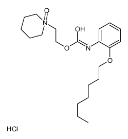 2-(1-oxidopiperidin-1-ium-1-yl)ethyl N-(2-heptoxyphenyl)carbamate,hydrochloride结构式