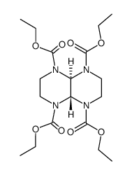 trans-1,4,5,8-tetraethoxycarbonyl-1,4,5,8-tetraazadecalin Structure