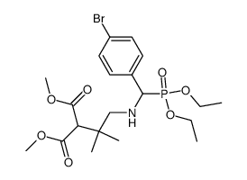 dimethyl 2-(2-{[(4-bromophenyl)(diethoxyphosphoryl)methyl]amino}-1,1-dimethylethyl)malonate结构式
