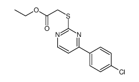 Acetic acid, 2-[[4-(4-chlorophenyl)-2-pyrimidinyl]thio]-, ethyl ester Structure