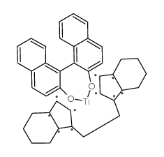 (r,r)-ethylenebis-(4,5,6,7-tetrahydro-1-indenyl)-titanium(iv)-(r)-(1,1'-binaphthyl-2) Structure