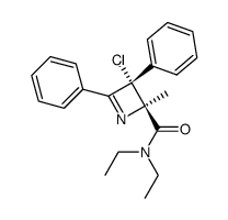 N,N-diethyl-3-chloro-2,3-dihydro-2-methyl-3,4-diphenyl-2-azetecarboxamide结构式