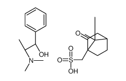 [R-(R*,S*)]-(2-hydroxy-1-methyl-2-phenylethyl)dimethylammonium (1S)-2-oxobornane-10-sulphonate结构式