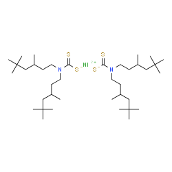 bis[di(3,5,5-trimethylhexyl)dithiocarbamato-S,S']nickel Structure
