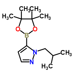1-(2-METHYLPROPYL)-5-(4,4,5,5-TETRAMETHYL-1,3,2-DIOXABOROLAN-2-YL)-1H-PYRAZOLE Structure