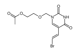 (E)-2-((5-(2-bromovinyl)-2,4-dioxo-3,4-dihydropyrimidin-1(2H)-yl)methoxy)ethyl acetate Structure