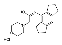 4-Morpholineacetamide, N-(1,2,3,5,6,7-hexahydro-s-indacen-4-yl)-, mono hydrochloride structure