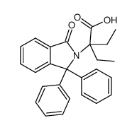 2-ethyl-2-(3-oxo-1,1-diphenyl-isoindolin-2-yl)-butyric acid结构式
