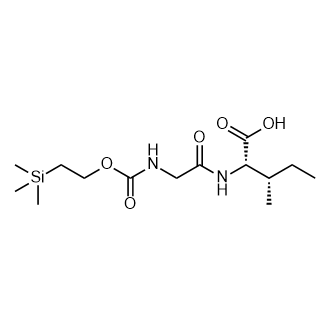 (2S,3S)-3-甲基-2-[2-({[2-(三甲基甲硅烷基)乙氧基]羰基}氨基)乙酰氨基]戊酸结构式