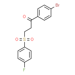 1-(4-Bromophenyl)-3-[(4-fluorophenyl)sulfonyl]-1-propanone结构式