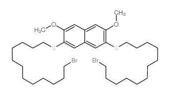 2,7-二甲氧基-3,6-双(12-溴十二基硫代)-萘结构式