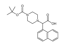 4-[CARBOXY-(2-CHLORO-PHENYL)-METHYL]-PIPERAZINE-1-CARBOXYLICACIDTERT-BUTYLESTERHYDROCHLORIDE Structure