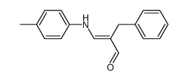 (E)-2-benzyl-3-(p-tolylamino)acrylaldehyde Structure