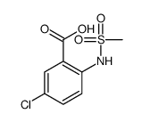 2-甲磺酰氨基-5-氯苯甲酸结构式