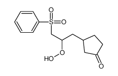 3-[3-(benzenesulfonyl)-2-hydroperoxypropyl]cyclopentan-1-one Structure