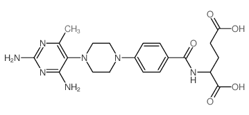 2-[[4-[4-(2,4-diamino-6-methyl-pyrimidin-5-yl)piperazin-1-yl]benzoyl]amino]pentanedioic acid结构式