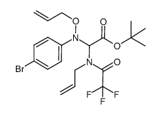 tert-butyl [(allyl)(trifluoroacetyl)amino(allyloxy)][(4-bromophenyl)amino]acetate结构式