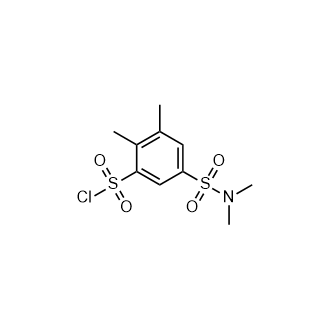 5-(N,N-二甲基氨磺酰基)-2,3-二甲基苯磺酰氯结构式