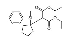 diethyl 2-[1-[dimethyl(phenyl)silyl]cyclopentyl]propanedioate Structure