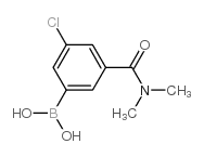 (3-氯-5-(二甲基氨基甲酰基)苯基)硼酸结构式