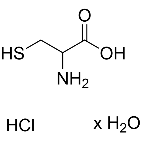 DL-盐酸半胱氨酸一水结构式