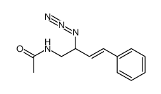 (E)-1-(N-acetamido)amino-2-azido-4-phenyl-3-butene Structure