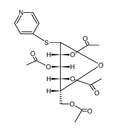 4-Mercaptopyridin-S-tetraacetyl-β-D-glucopyranosid结构式